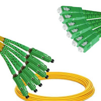 6 Fiber MU/APC to SC/APC Patch Cord OS2 9/125 Singlemode