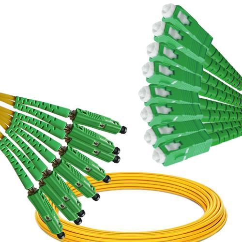 8 Fiber MU/APC to SC/APC Patch Cord OS2 9/125 Singlemode