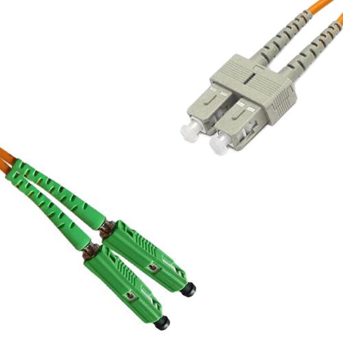MU/APC to SC/UPC Patch Cord OM2 50/125 Multimode Duplex