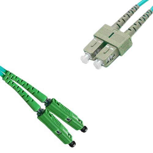 MU/APC to SC/UPC Patch Cord OM3 50/125 Multimode Duplex