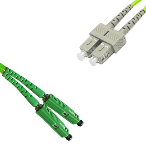 MU/APC to SC/UPC Patch Cord OM5 50/125 Multimode Duplex