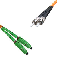 MU/APC to ST/UPC Patch Cord OM1 62.5/125 Multimode Duplex