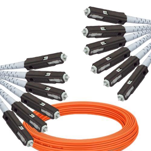 6 Fiber MU/UPC to MU/UPC Patch Cord OM1 62.5/125 Multimode