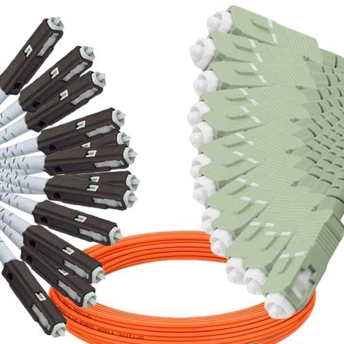 12 Fiber MU/UPC to SC/UPC Patch Cord OM1 62.5/125 Multimode