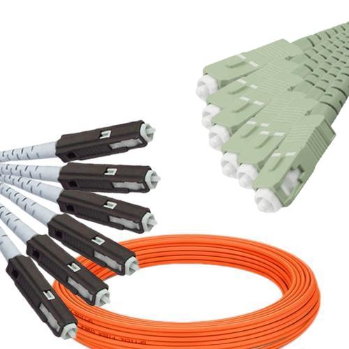 6 Fiber MU/UPC to SC/UPC Patch Cord OM1 62.5/125 Multimode