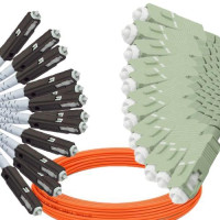 12 Fiber MU/UPC to SC/UPC Patch Cord OM2 50/125 Multimode