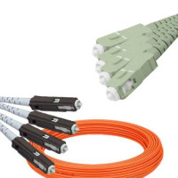 4 Fiber MU/UPC to SC/UPC Patch Cord OM2 50/125 Multimode