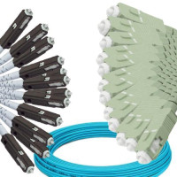 12 Fiber MU/UPC to SC/UPC Patch Cord OM3 50/125 Multimode