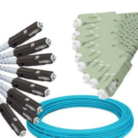 8 Fiber MU/UPC to SC/UPC Patch Cord OM4 50/125 Multimode