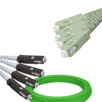 4 Fiber MU/UPC to SC/UPC Patch Cord OM5 50/125 Multimode
