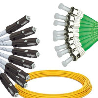 8 Fiber MU/UPC to ST/APC Patch Cord OS2 9/125 Singlemode