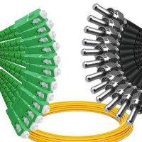 12 Fiber SC/APC to SMA905/UPC Patch Cord OS2 9/125 Singlemode