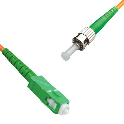 SC/APC to ST/APC Patch Cord OM1 62.5/125 Multimode Simplex