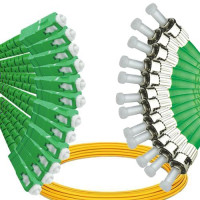 12 Fiber SC/APC to ST/APC Patch Cord OS2 9/125 Singlemode