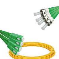 4 Fiber SC/APC to ST/APC Patch Cord OS2 9/125 Singlemode
