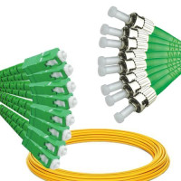 8 Fiber SC/APC to ST/APC Patch Cord OS2 9/125 Singlemode