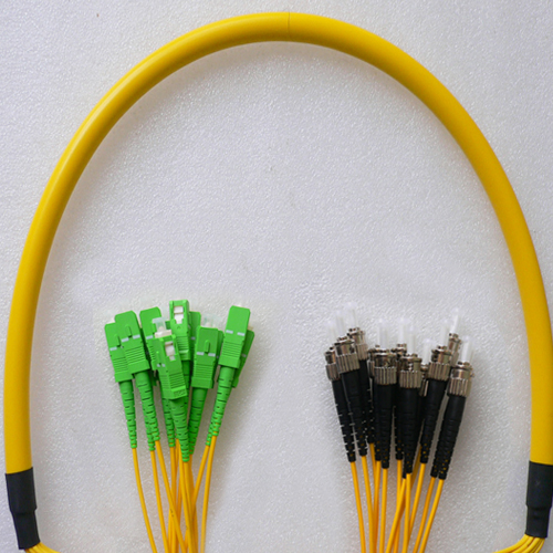12 Fiber SC/APC to ST/UPC Patch Cord OS2 9/125 Singlemode