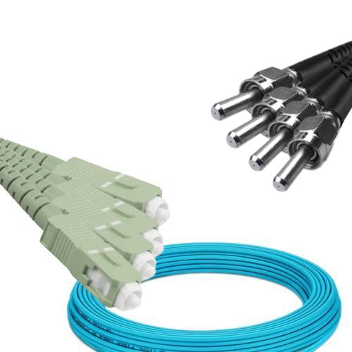 4 Fiber SC/UPC to SMA905/UPC Patch Cord OM3 50/125 Multimode