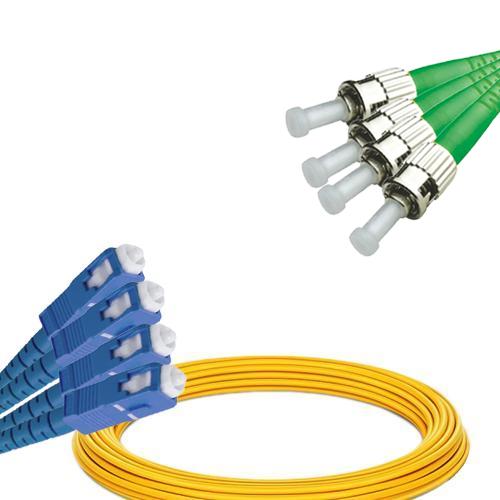4 Fiber SC/UPC to ST/APC Patch Cord OS2 9/125 Singlemode