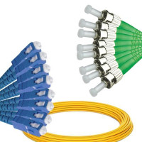 8 Fiber SC/UPC to ST/APC Patch Cord OS2 9/125 Singlemode