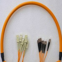 6 Fiber SC/UPC to ST/UPC Patch Cord OM2 50/125 Multimode