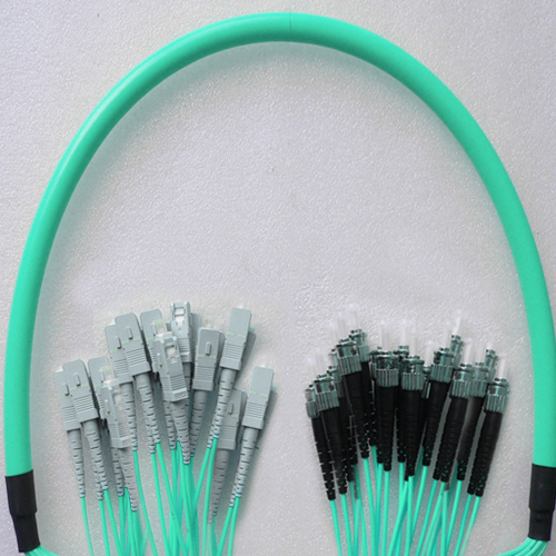 24 Fiber SC/UPC to ST/UPC Patch Cord OM3 50/125 Multimode