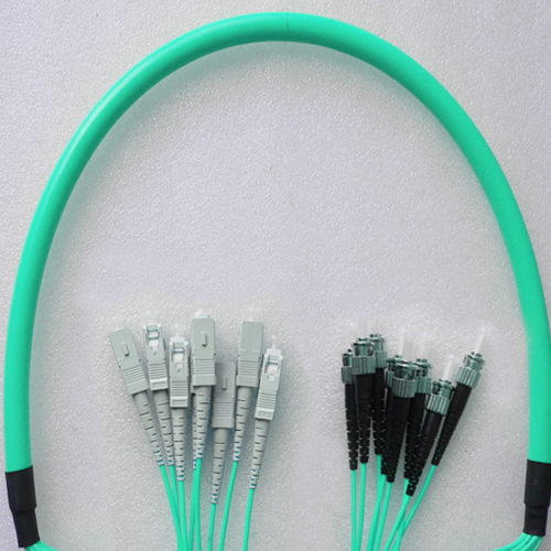 8 Fiber SC/UPC to ST/UPC Patch Cord OM3 50/125 Multimode