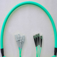 4 Fiber SC/UPC to ST/UPC Patch Cord OM4 50/125 Multimode