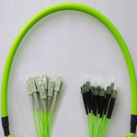 12 Fiber SC/UPC to ST/UPC Patch Cord OM5 50/125 Multimode