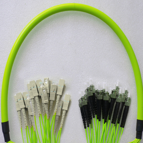 24 Fiber SC/UPC to ST/UPC Patch Cord OM5 50/125 Multimode