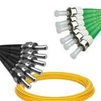 6 Fiber SMA905/UPC to ST/APC Patch Cord OS2 9/125 Singlemode