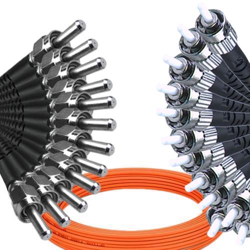 12 Fiber SMA905/UPC to ST/UPC Patch Cord OM2 50/125 Multimode