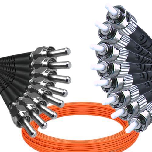 8 Fiber SMA905/UPC to ST/UPC Patch Cord OM2 50/125 Multimode