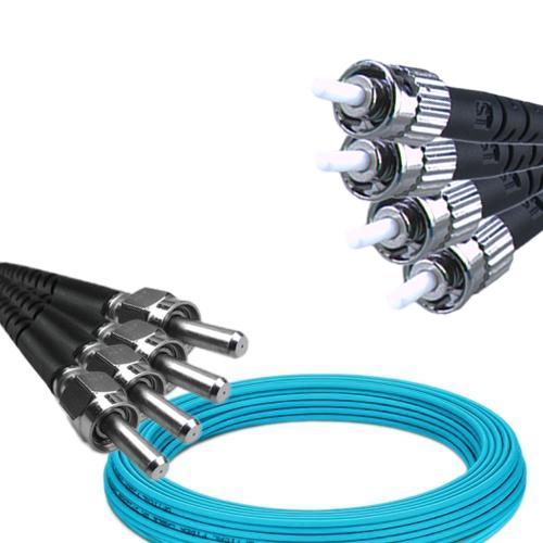 4 Fiber SMA905/UPC to ST/UPC Patch Cord OM4 50/125 Multimode