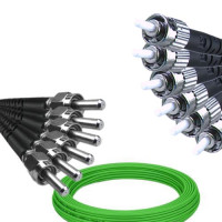 6 Fiber SMA905/UPC to ST/UPC Patch Cord OM5 50/125 Multimode