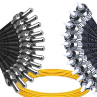 12 Fiber SMA905/UPC to ST/UPC Patch Cord OS2 9/125 Singlemode