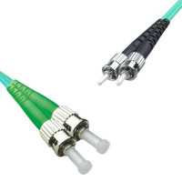 ST/APC to ST/UPC Patch Cord OM3 50/125 Multimode Duplex