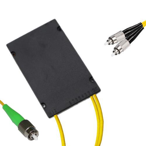 1x2 Module PLC Splitter FC/APC to FC/UPC 9/125 Singlemode