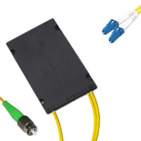 1x2 Module PLC Splitter FC/APC to LC/UPC 9/125 Singlemode