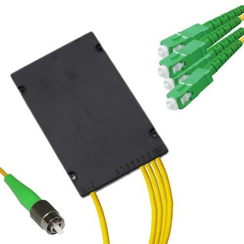 1x4 Module PLC Splitter FC/APC to SC/APC 9/125 Singlemode