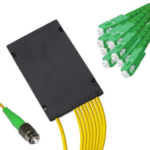 1x8 Module PLC Splitter FC/APC to SC/APC 9/125 Singlemode