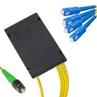 1x4 Module PLC Splitter FC/APC to SC/UPC 9/125 Singlemode