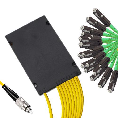 1x16 Module PLC Splitter FC/UPC to MU/APC 9/125 Singlemode
