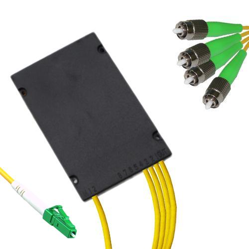 1x4 Module PLC Splitter LC/APC to FC/APC 9/125 Singlemode