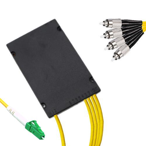 1x4 Module PLC Splitter LC/APC to FC/UPC 9/125 Singlemode