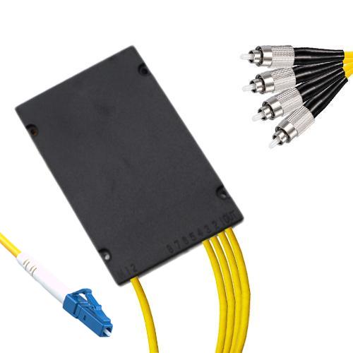 1x4 Module PLC Splitter LC/UPC to FC/UPC 9/125 Singlemode