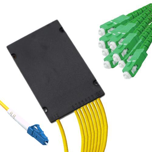 1x8 Module PLC Splitter LC/UPC to SC/APC 9/125 Singlemode