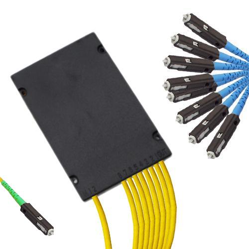 1x8 Module PLC Splitter MU/APC to MU/UPC 9/125 Singlemode