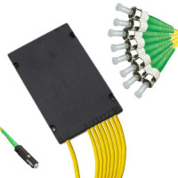 1x8 Module PLC Splitter MU/APC to ST/APC 9/125 Singlemode