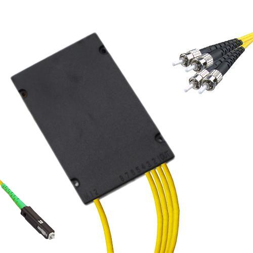 1x4 Module PLC Splitter MU/APC to ST/UPC 9/125 Singlemode